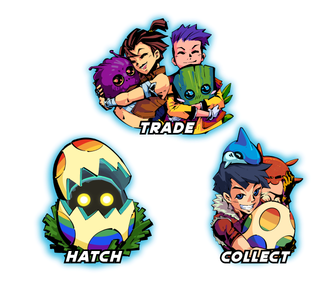 Hatch, trade, collect: the core loop told through the characters